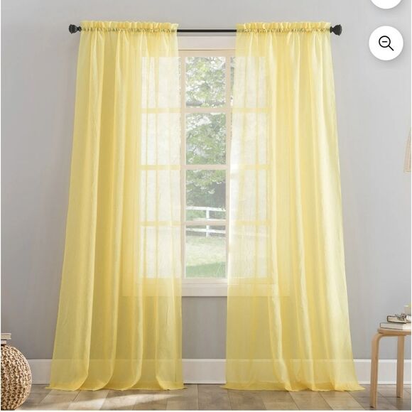 No. 918 Other - No. 918 Erica Crushed Voile Sheer Curtain Panels 51"x63"